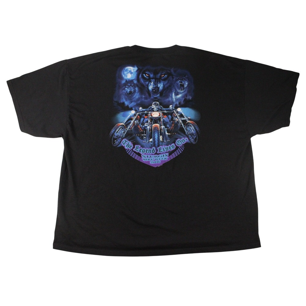 Sturgis Bike Week 2006 T-Shirt 3XL Black Wolf Motorcycle Legend Lives On Biker